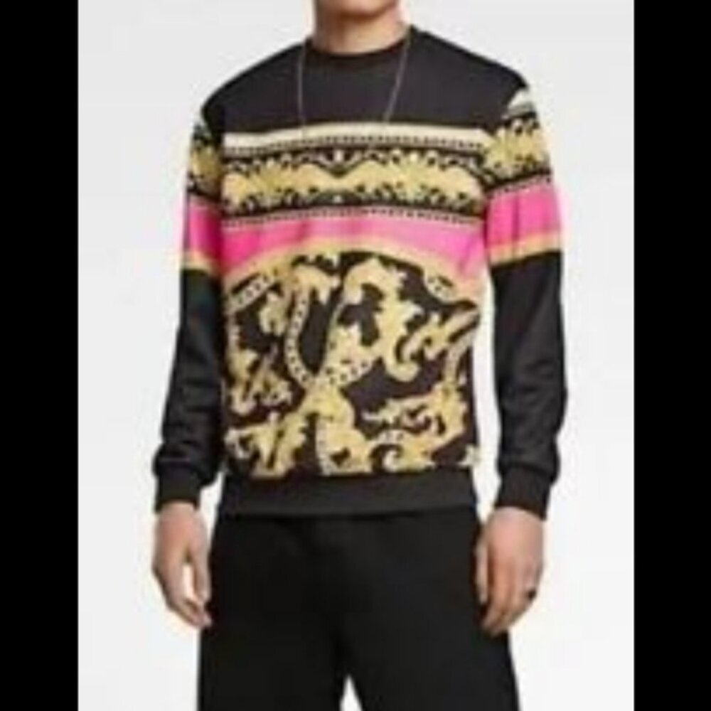 Zara Maximalist Chainlink Streetwear Bold Urban Sweatshirt S